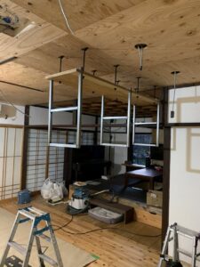 小倉住建 見学可 自宅ダイニングキッチン リフォーム 作業風景