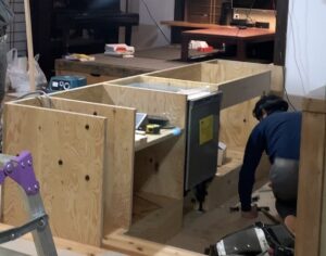 小倉住建 見学可 自宅ダイニングキッチン リフォーム 作業風景