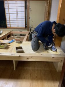小倉住建 見学可 自宅和室リフォーム 作業風景