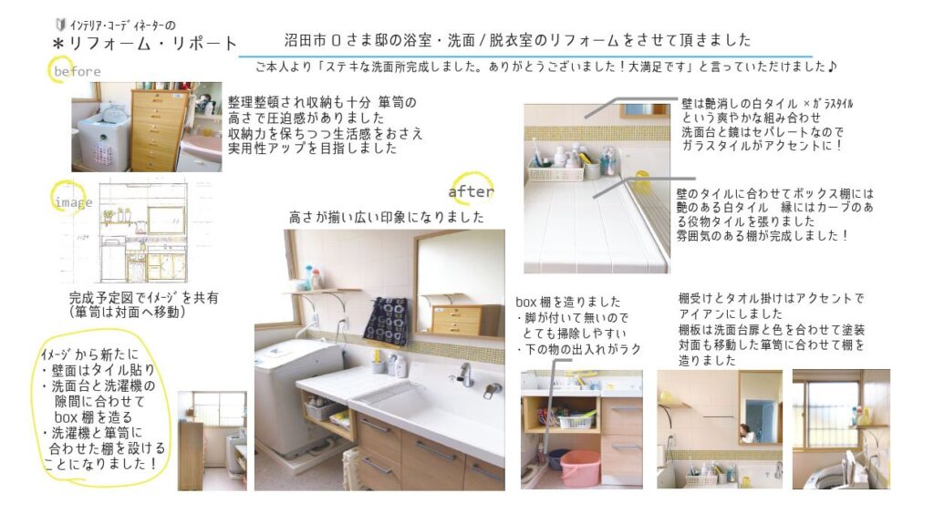 小倉住建 リフォーム事例 洗面